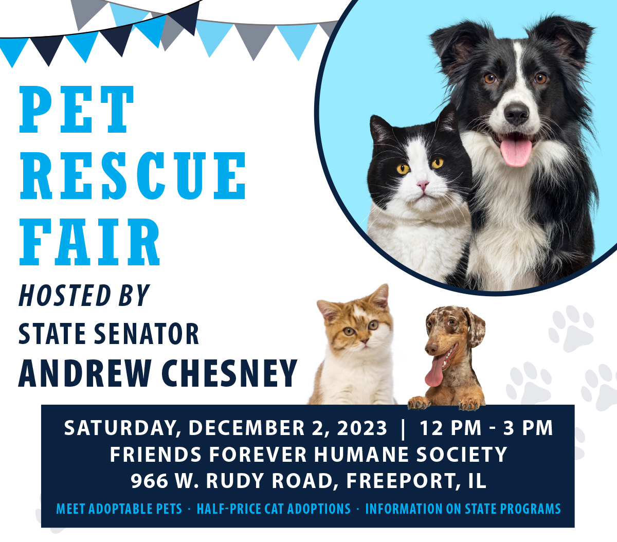 Senator Chesney to host Pet Rescue Event on December 2 - Andrew Chesney